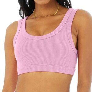 Alo Wellness Bra Athletic Gym Activewear Yoga Pink Lavender Women's Size Medium